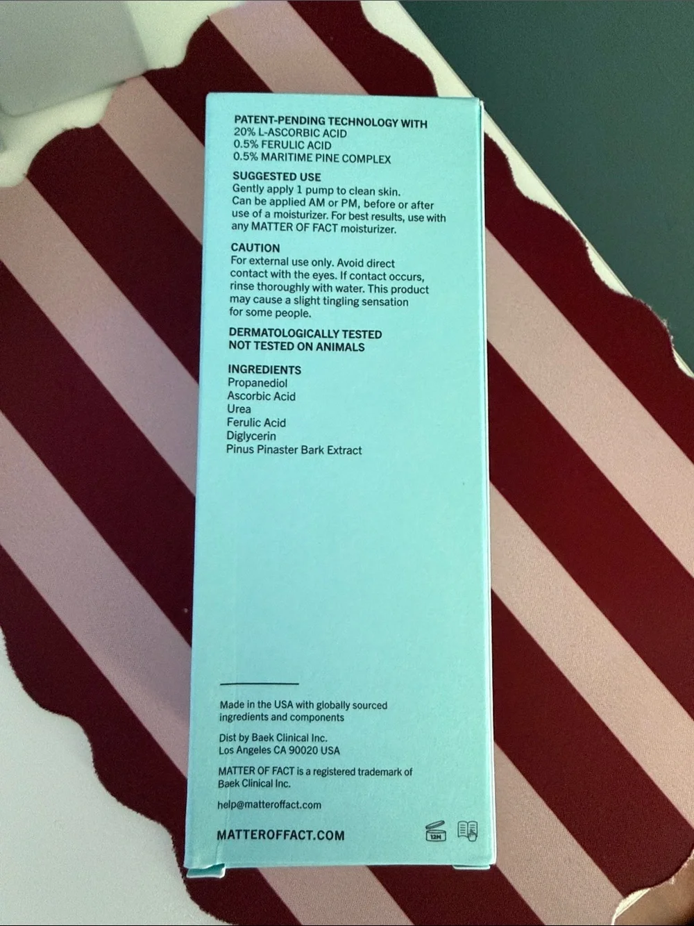 Matter of Fact brightening firming